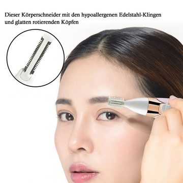 Scheiffy Elektrokörperrasierer Beauty-Trimmer Intimrasierer für frauen,5 in 1,USB-Aufladung