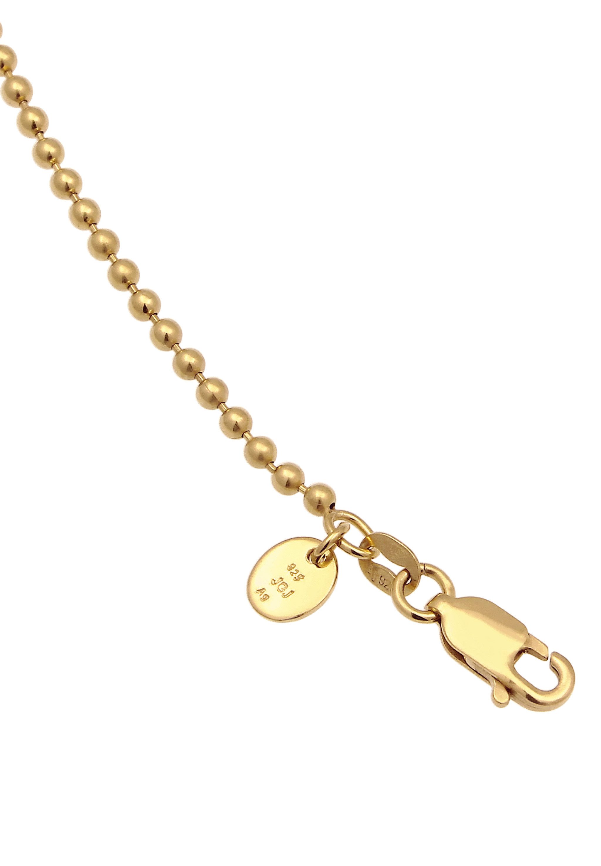 Elli Premium Kette mit Anhänger Kugelkette mit Zirkonia Weiß 925 Sterling Silber