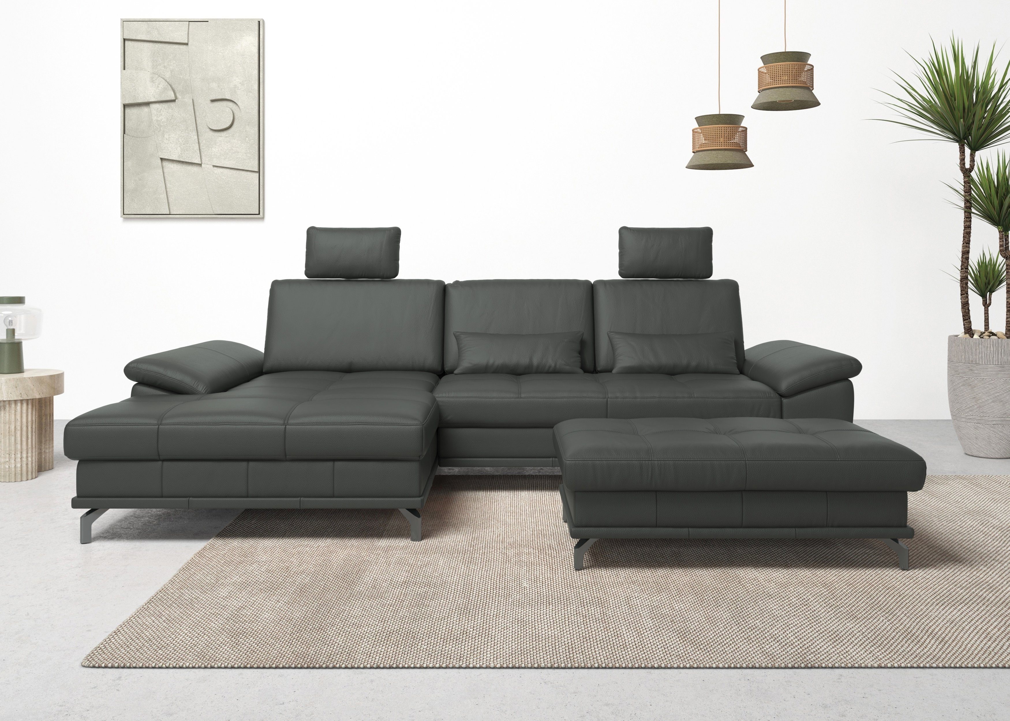 Ecksofa Costello L-Form, B: 301 cm mit Sitztiefen-, Armteilverstellung &