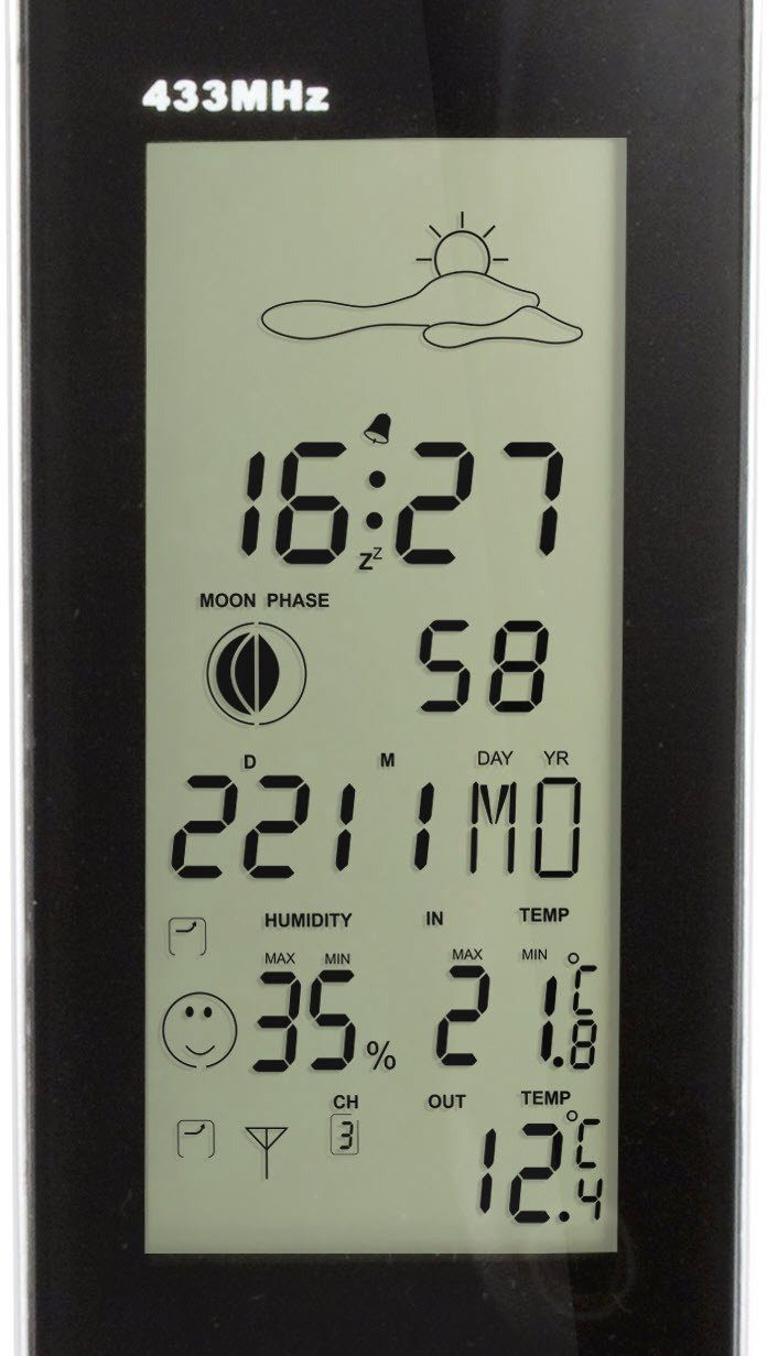 Alecto WS-1150 Wetterstation mit Funk-Außensensor Funkwetterstation (mit Außensensor)