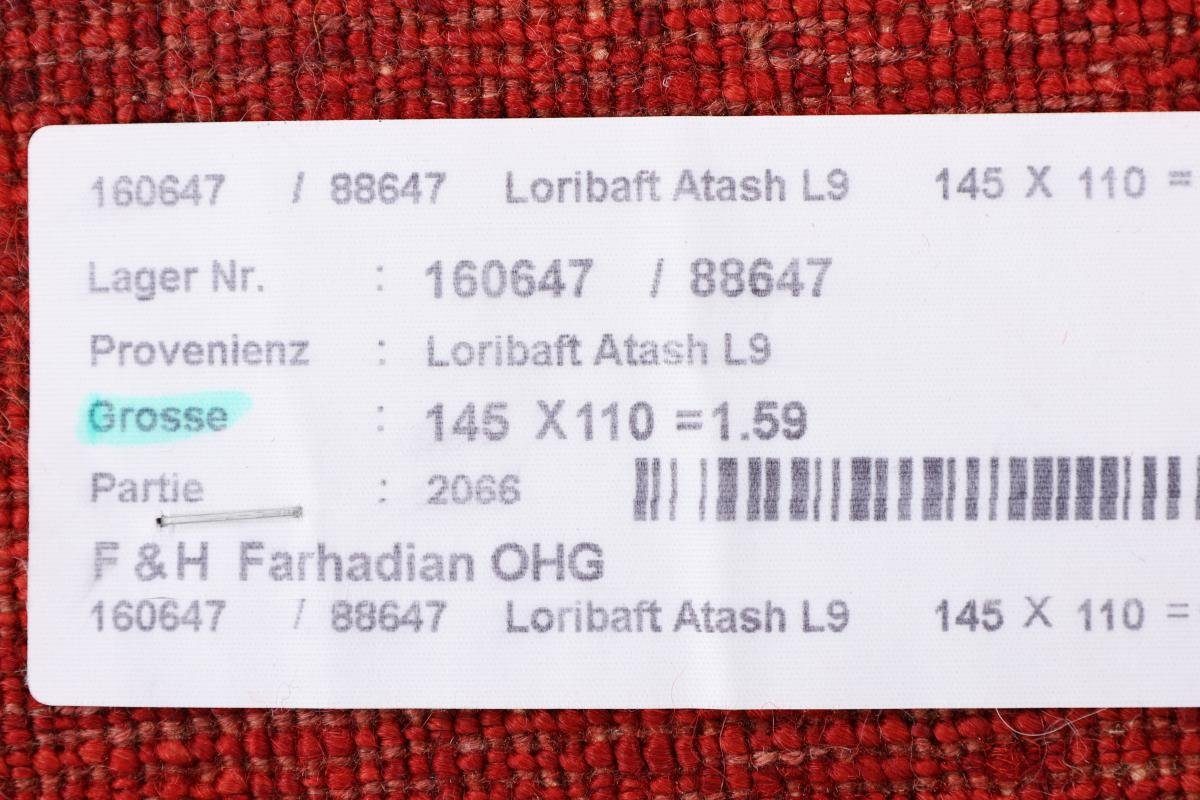 Orientteppich Perser Gabbeh mm Höhe: Moderner, rechteckig, Trading, 12 Atash Loribaft Handgeknüpfter 111x146 Nain