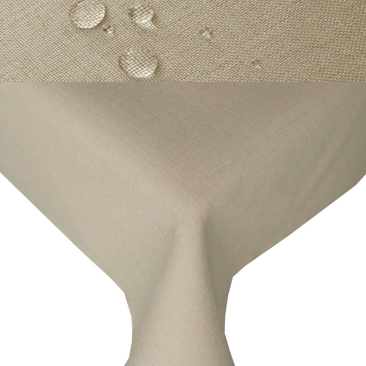 Tischdecke Leinenoptik ECKIG Tischdecke uni Gartentischdecke, günstig online kaufen