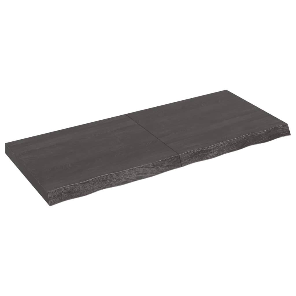 vidaXL Waschtisch 120 x 50 x 6 cm Waschtischplatte Dunkelgrau 120x50x6 cm Massivholz Beh