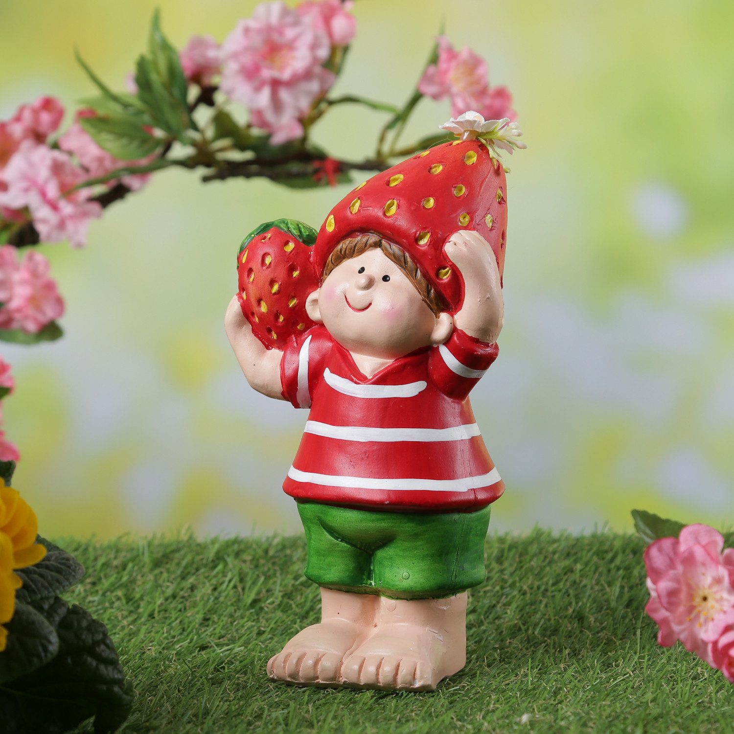 MARELIDA Gartenfigur Dekofigur Erdbeerjunge Fritz mit günstig online kaufen