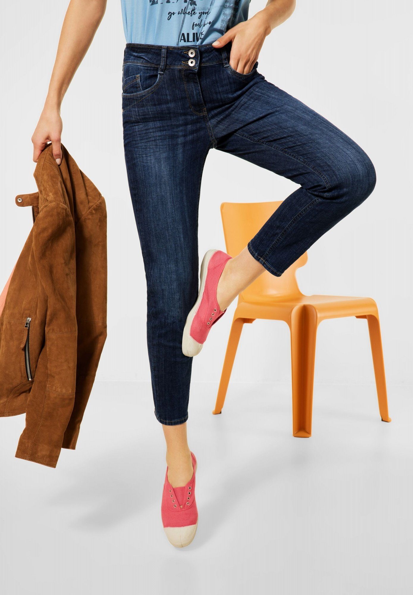 Cecil Slim-fit-Jeans Toronto Taschen