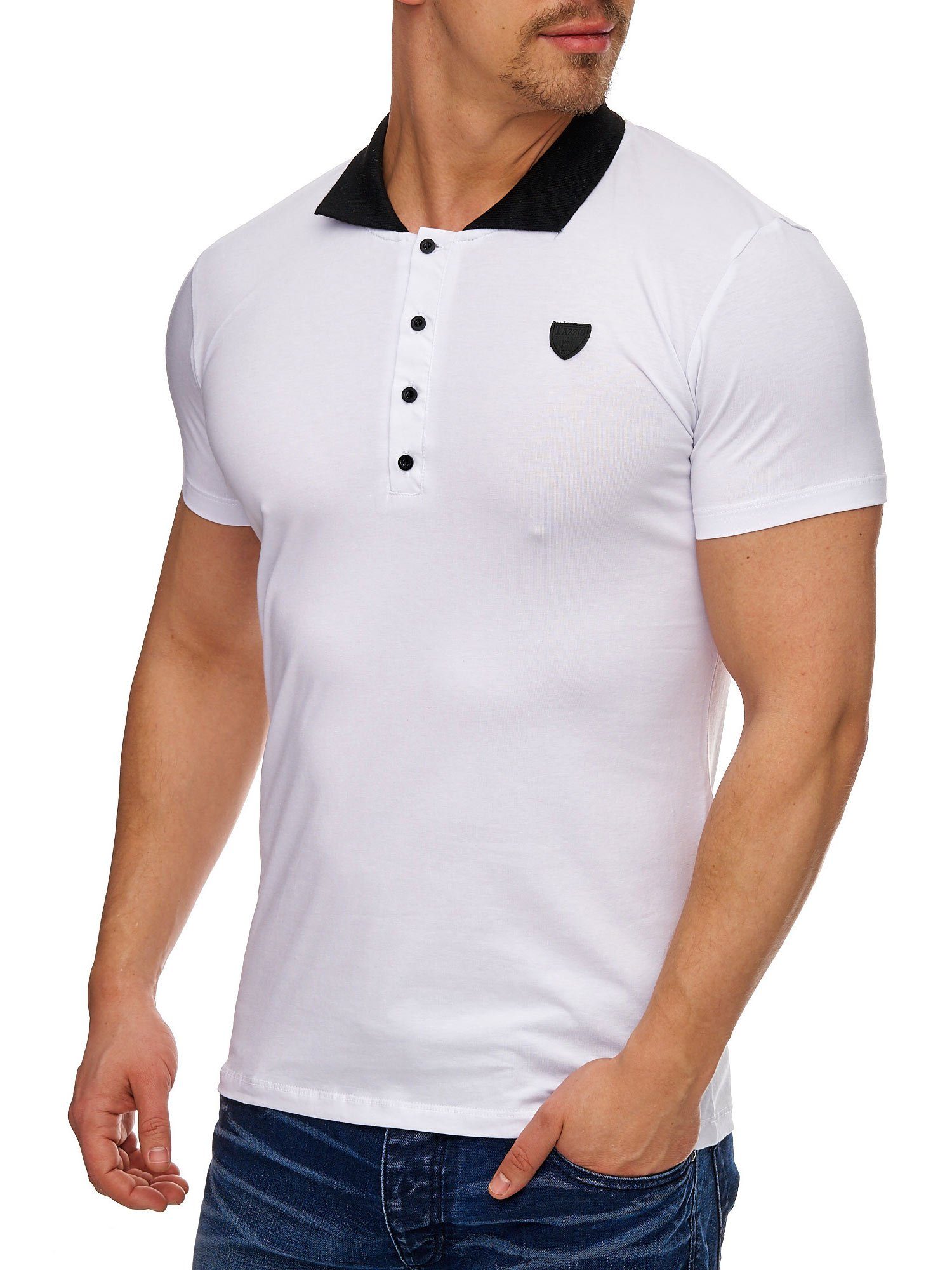 Tazzio Poloshirt 17101 zeitloses Polo Shirt weiß