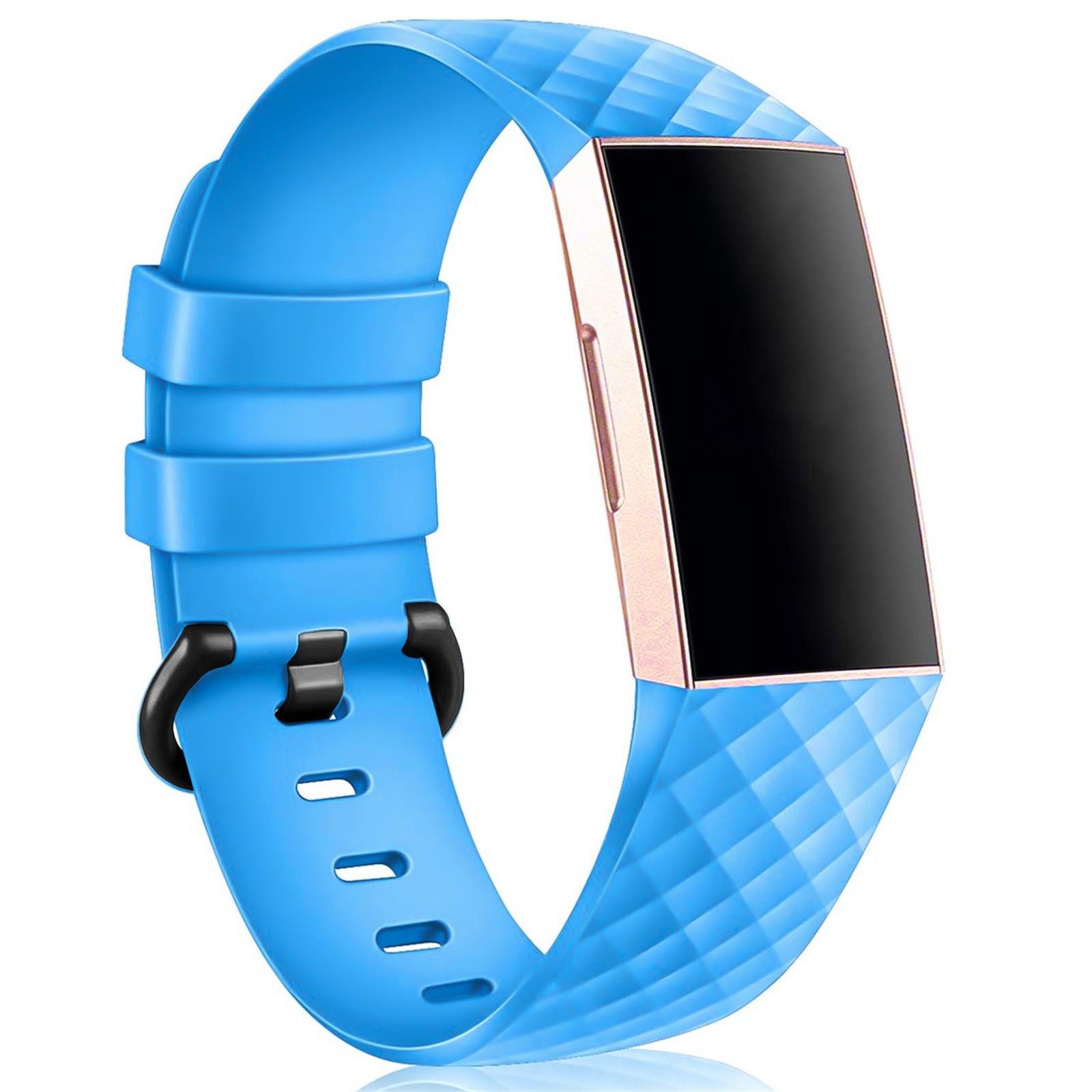 CoolGadget Smartwatch-Armband Fitnessarmband aus TPU / Silikon, für Fitbit Charge 3 / 4 Sport Uhrenarmband Fitness Band Unisex Größe S