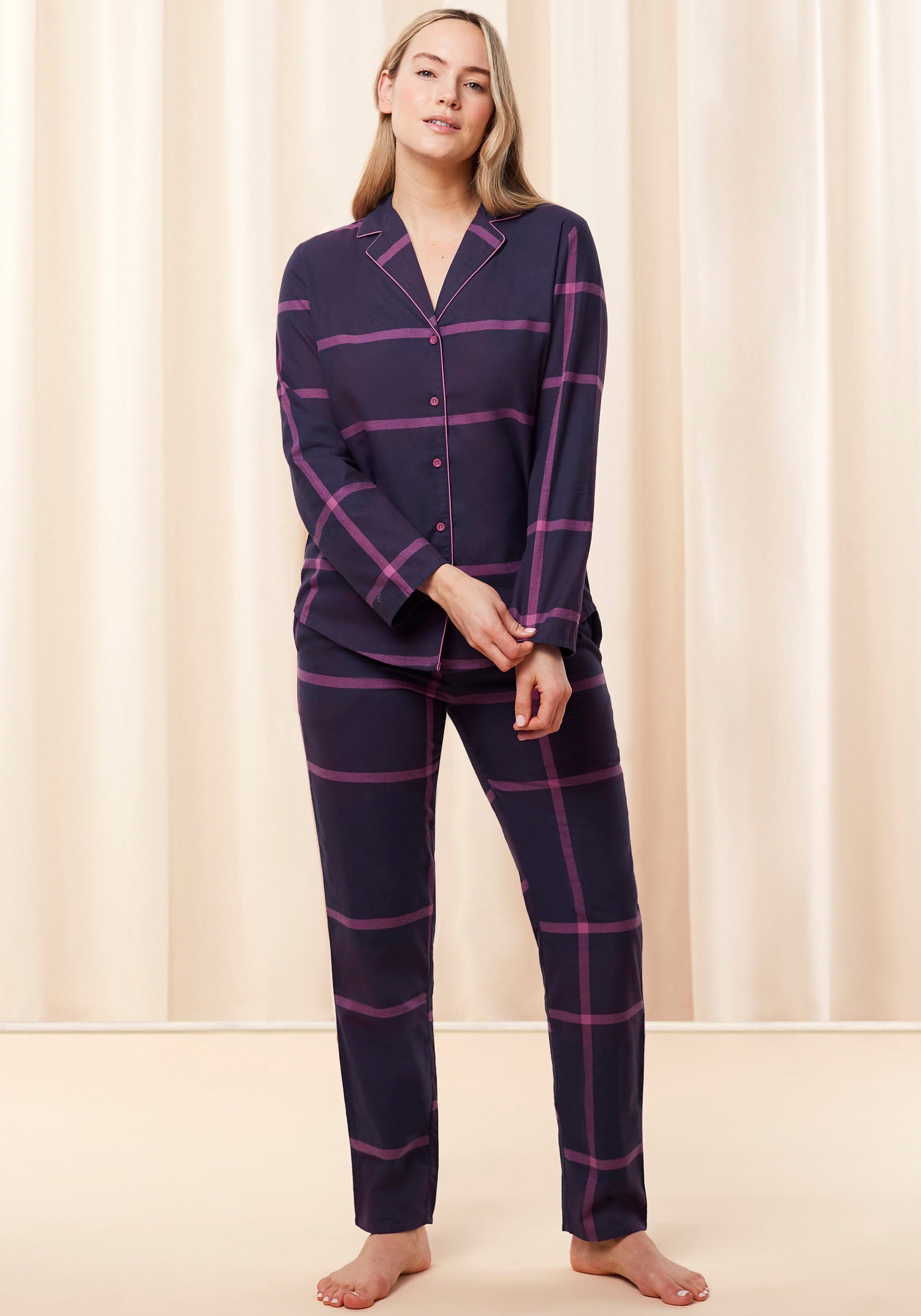 Triumph Schlafanzug Boyfriend PW X Checks (Set, 2 tlg) Pyjama mit seitlichen Taschen | Pyjama-Sets