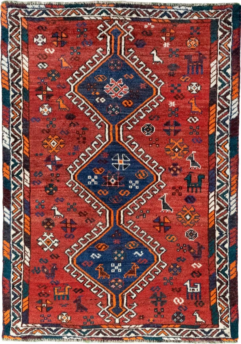 Orientteppich Shiraz 107x156 Handgeknüpfter Orientteppich / rechteckig, Perserteppich, Trading, Höhe: 10 Nain mm