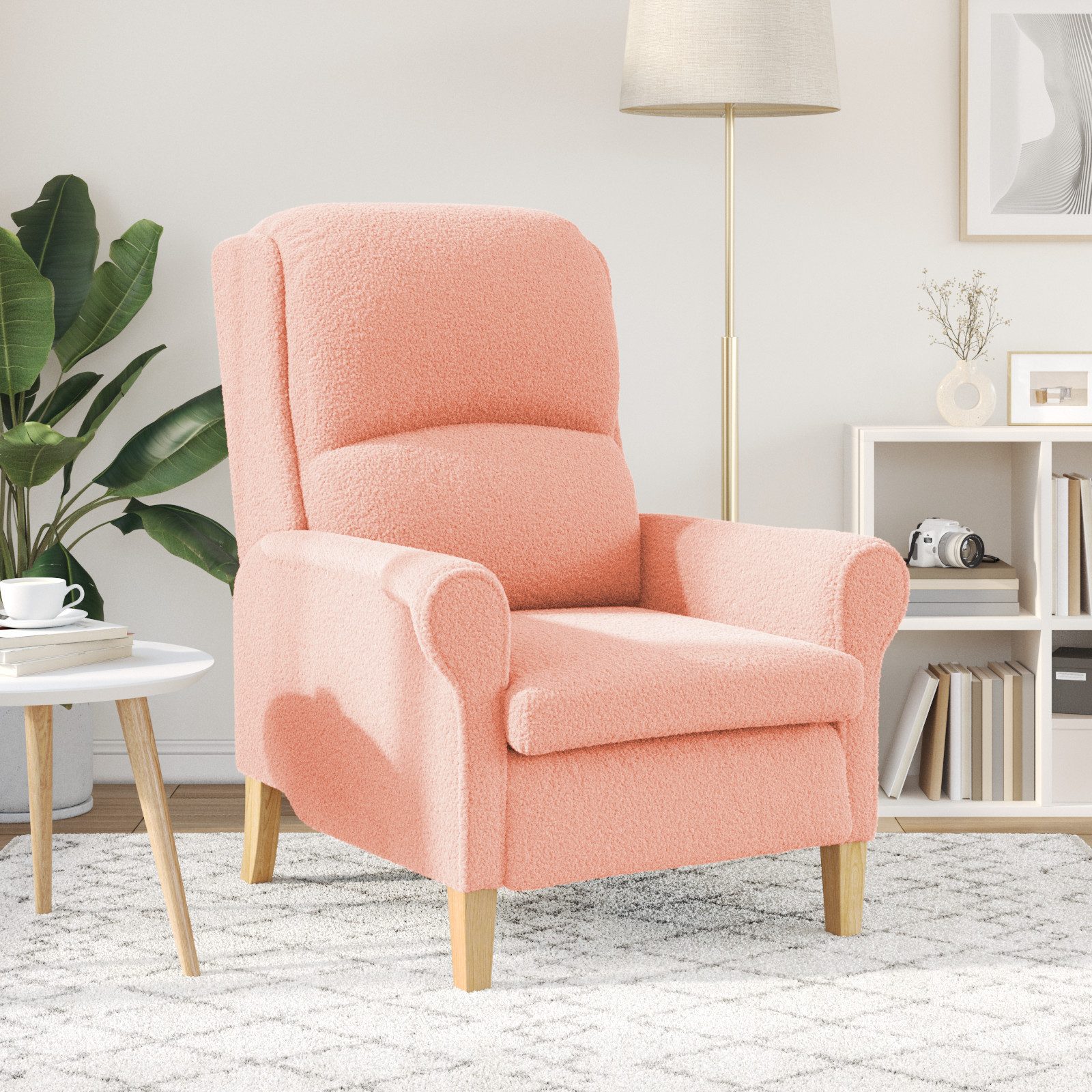 vidaXL Sessel Ergonomischer Sessel Rosa Stoff, günstig online kaufen