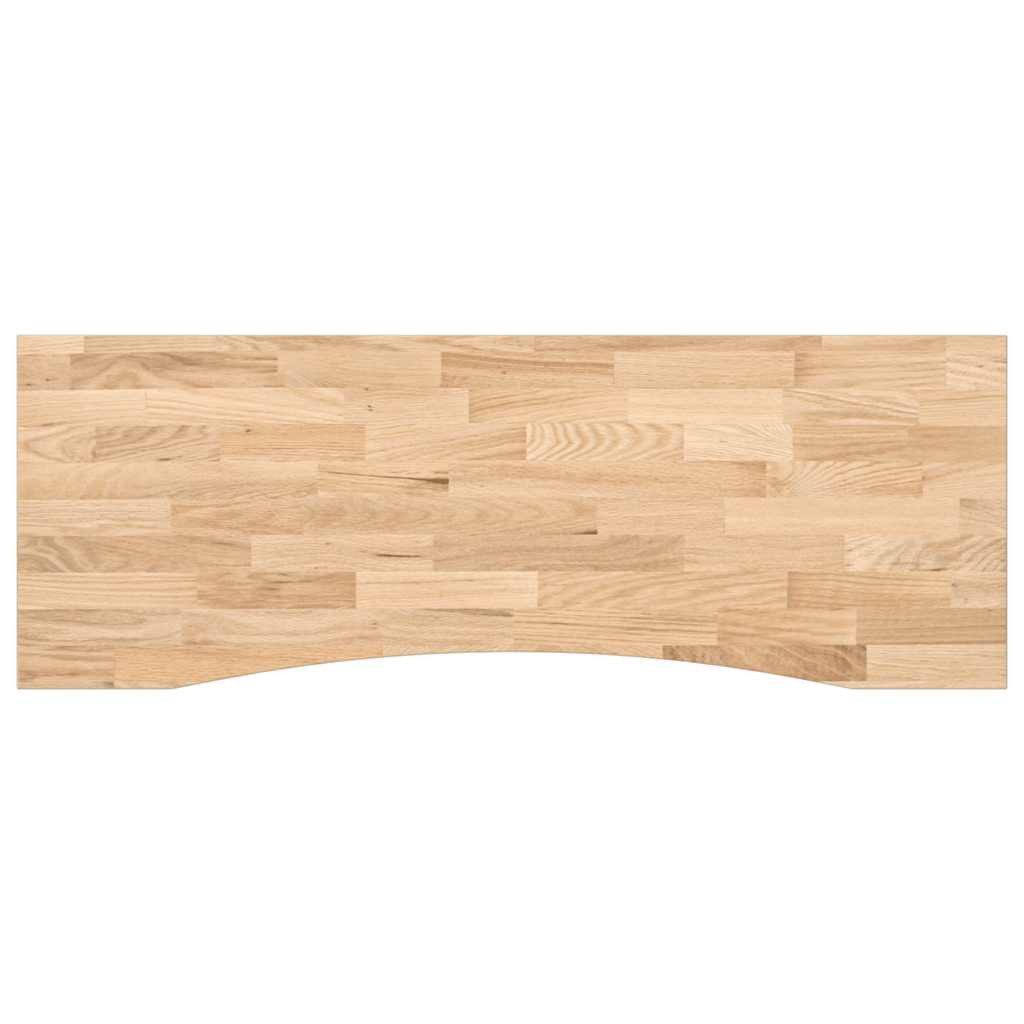 vidaXL Tischplatte Schreibtischplatte Unbehandelt 140x50x2,5 cm Massivholz Eiche (1 St)