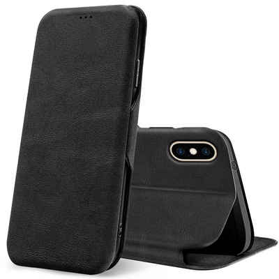 CoolGadget Handyhülle Business Premium Hülle für Apple iPhone XS Max 6,5 Zoll, Handy Tasche mit Kartenfach für iPhone XS Max Schutzhülle