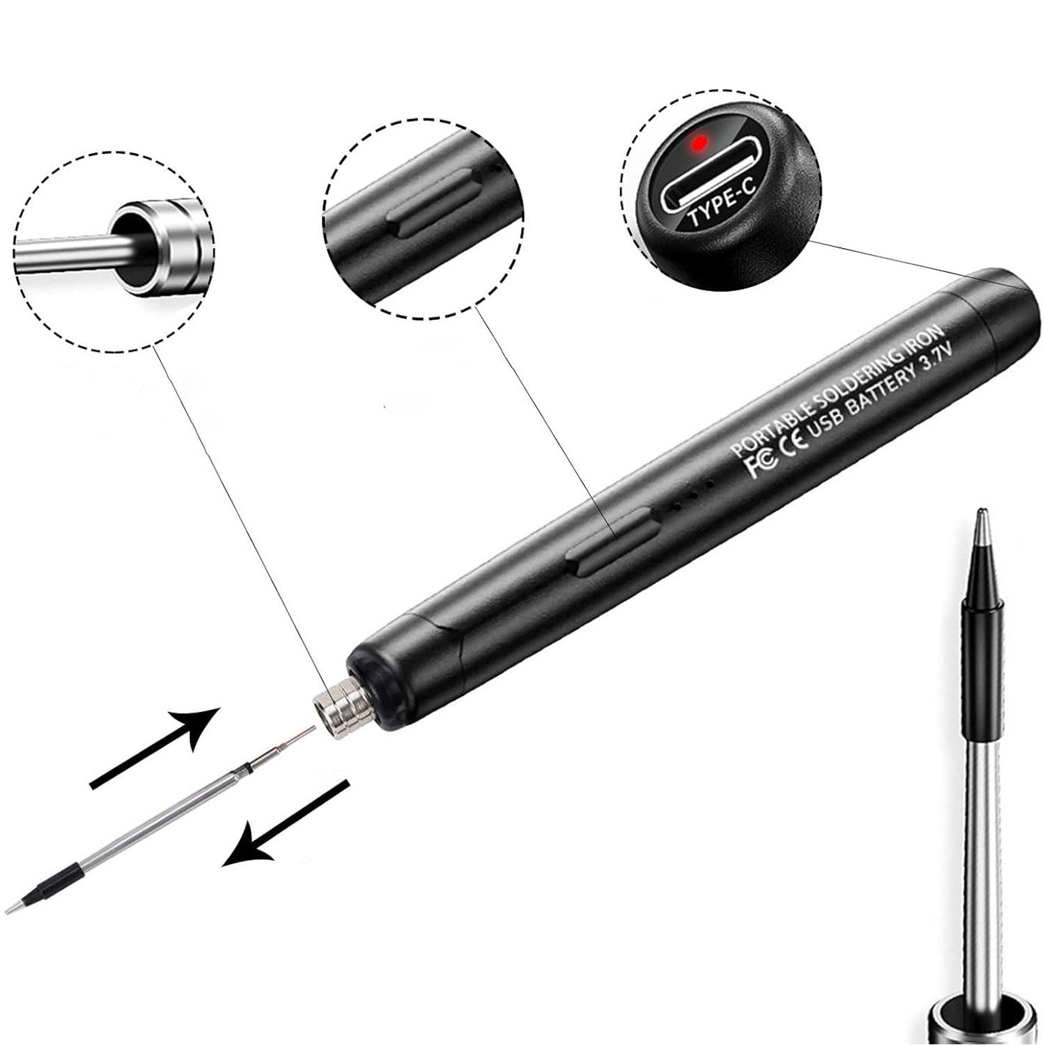 REDOM Lötkolben Kabelloses USB-Lötkolben-Set Elektrischer Präzisionslötkolb günstig online kaufen