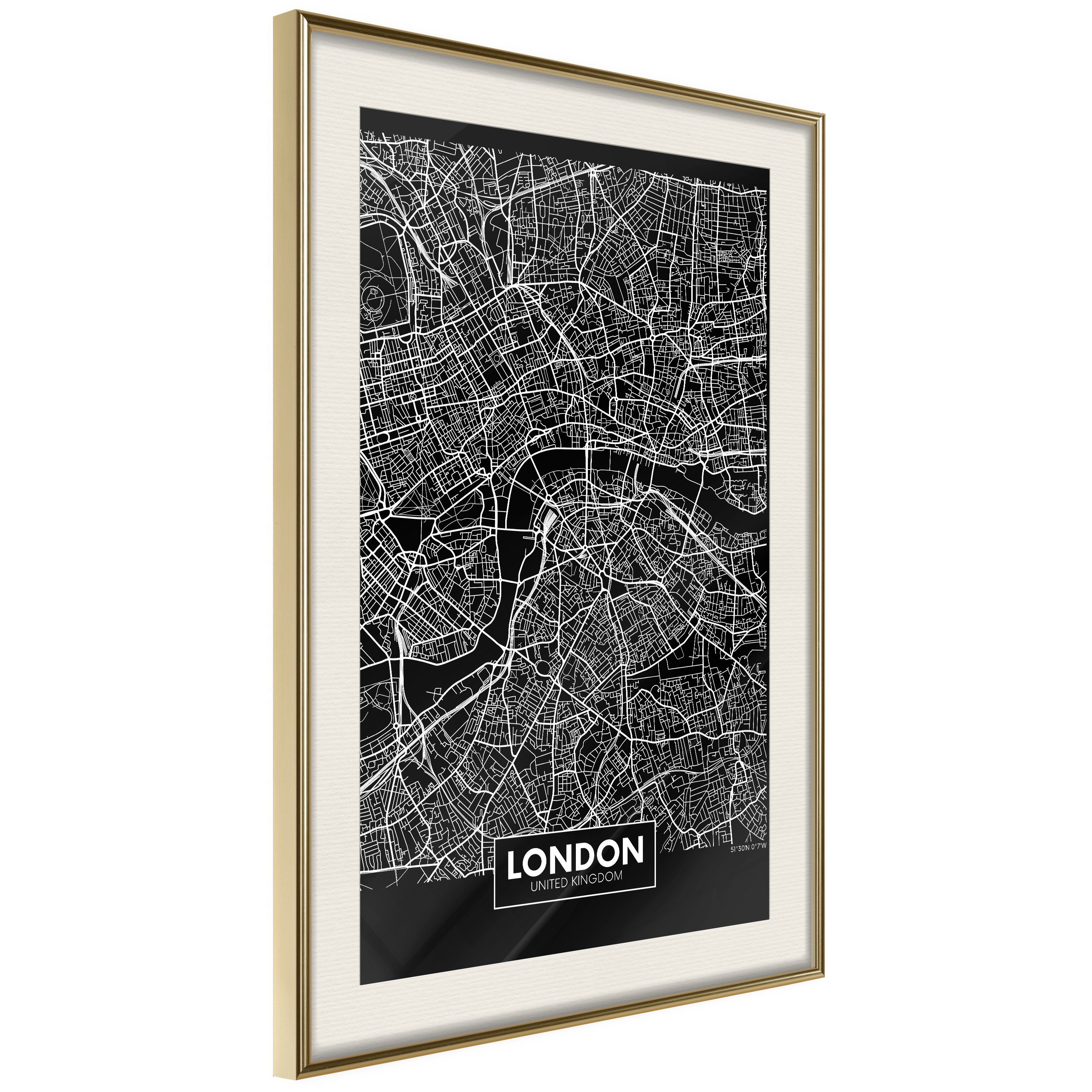 Poster Dark Map of London []