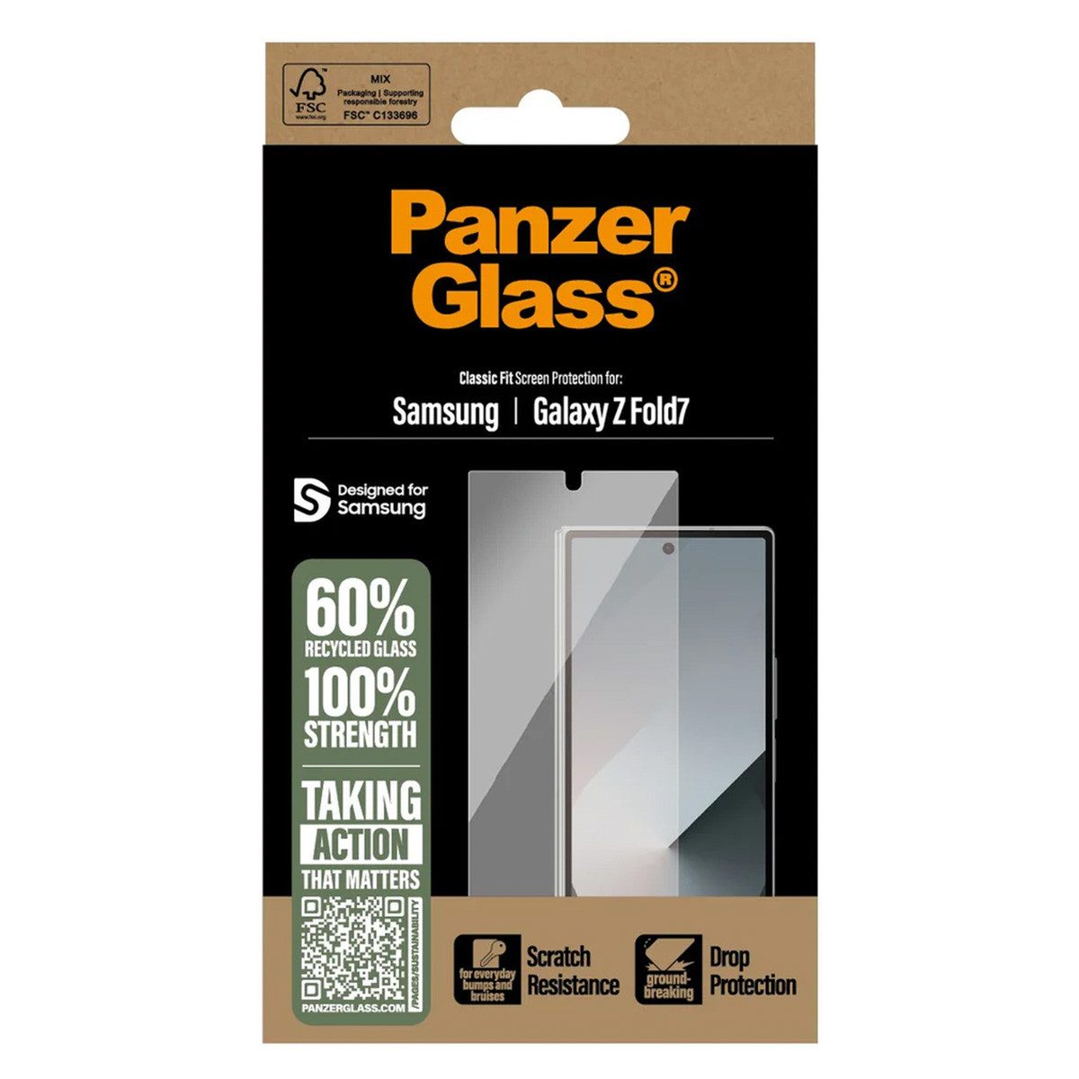 PanzerGlass Displayschutzglas PanzerGlass Ultra-Wide Fit Antibakterieller Displayschutz Samsung Gala, 1 Stück