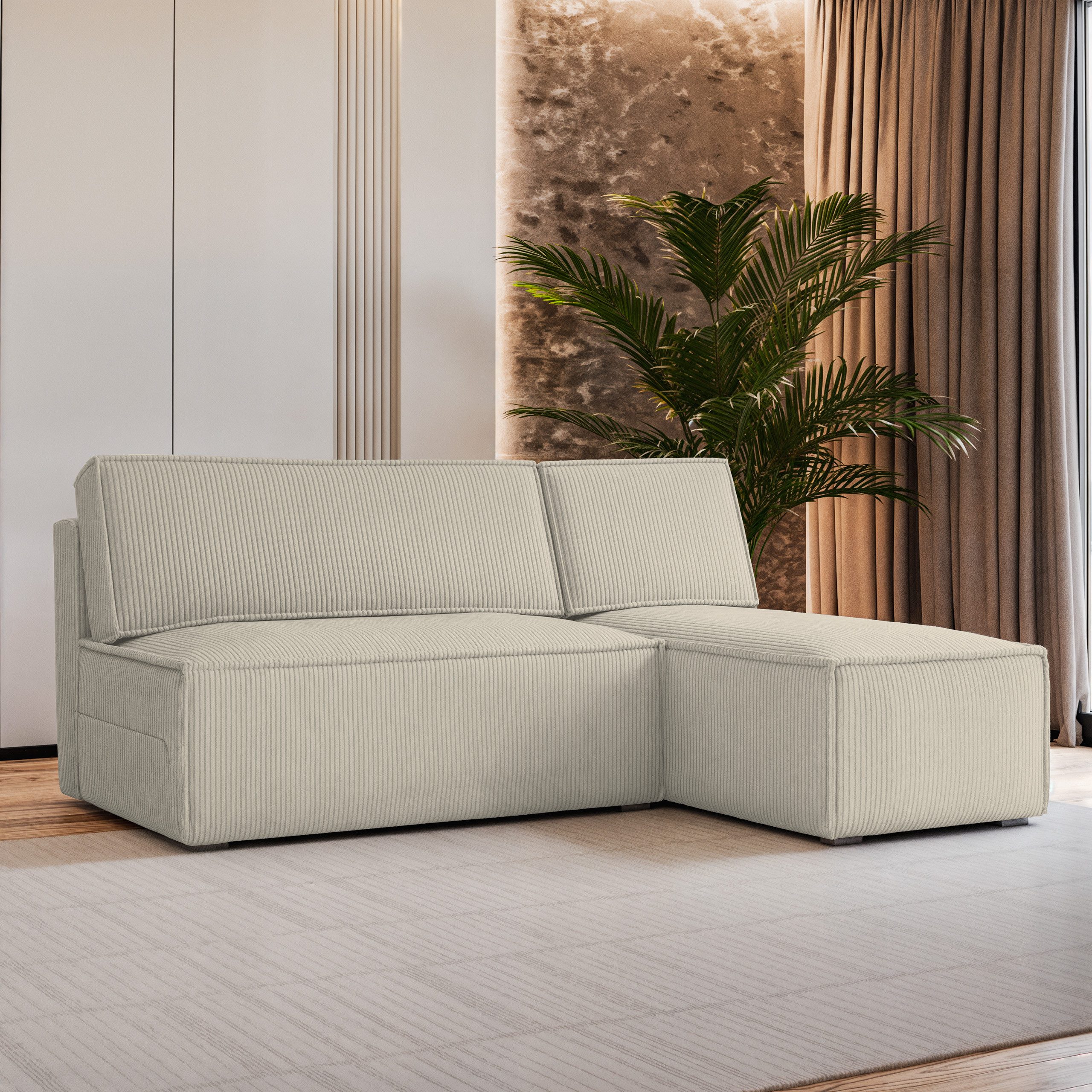 Masseno Ecksofa BRISO mit Schlaffunktion L-Form, Sofa mit Bettkasten günstig online kaufen