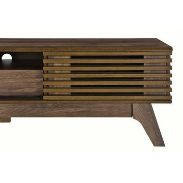 Celya TV-Schrank mit einer Schublade und zwei Schiebetüren TV-Möbel, TV-Board, TV-Lowboard, Retro-Holzfarbe