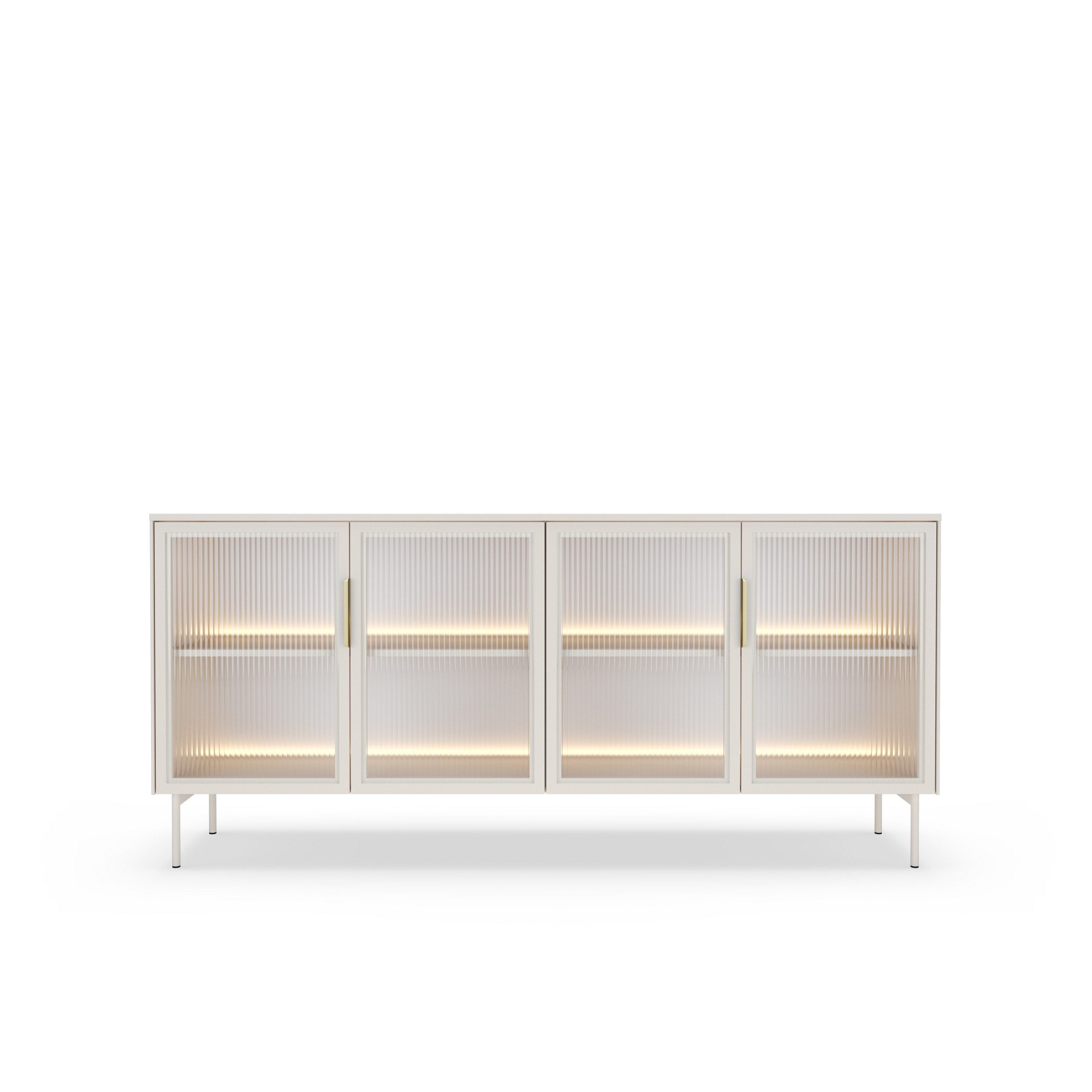 Masseno Kommode GLORIA 181,3 cm Sideboard mit 4 Türen Kaschmir