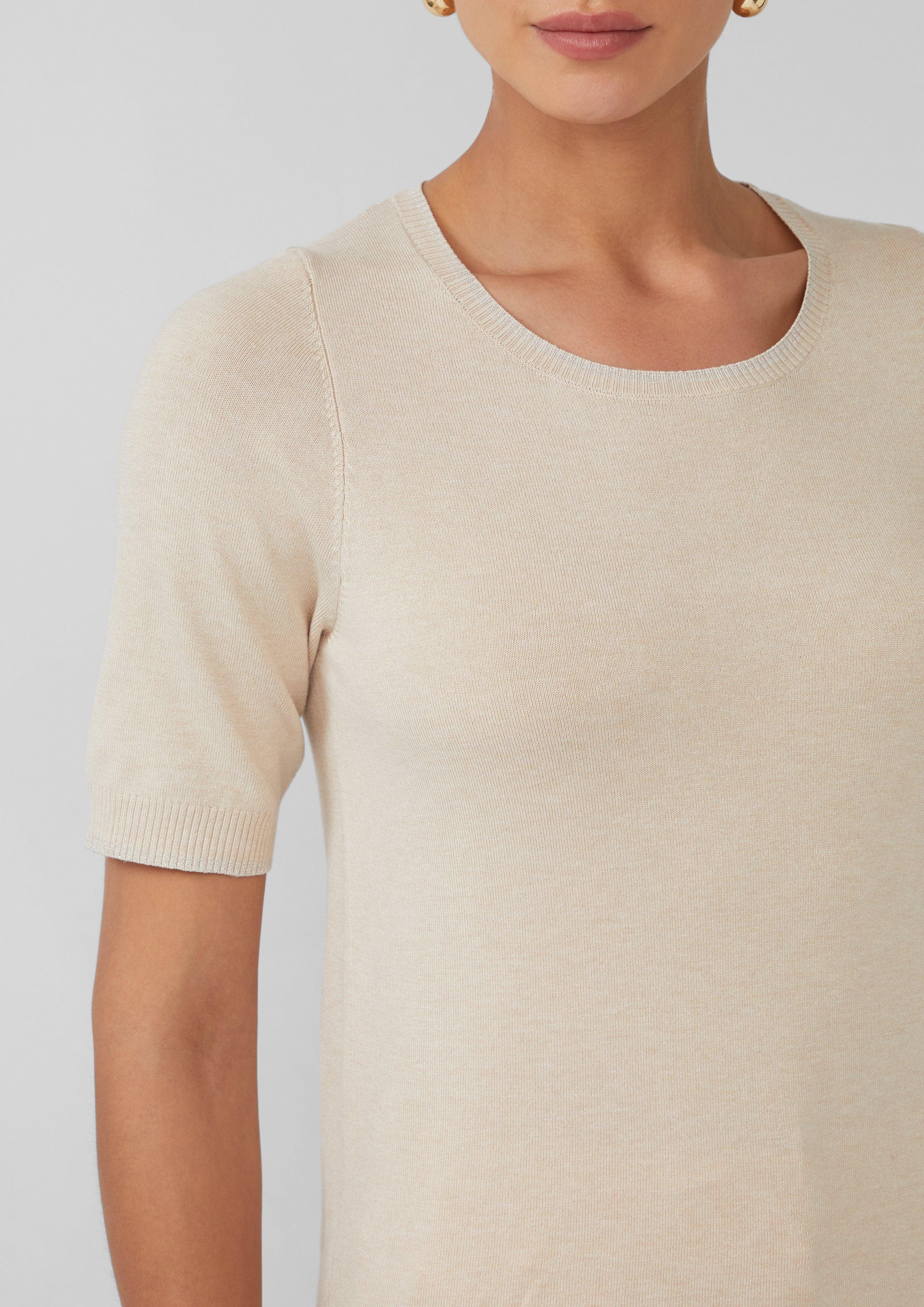 s.Oliver BLACK LABEL Strickpullover Kurzärmeliger Feinstrickpullover günstig online kaufen
