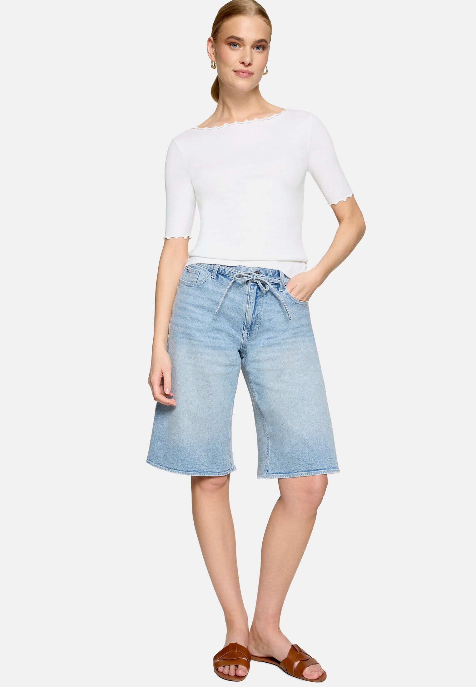 Zero Kurzarmshirt Damen mit U-Boot-Ausschnitt (1-tlg) Material