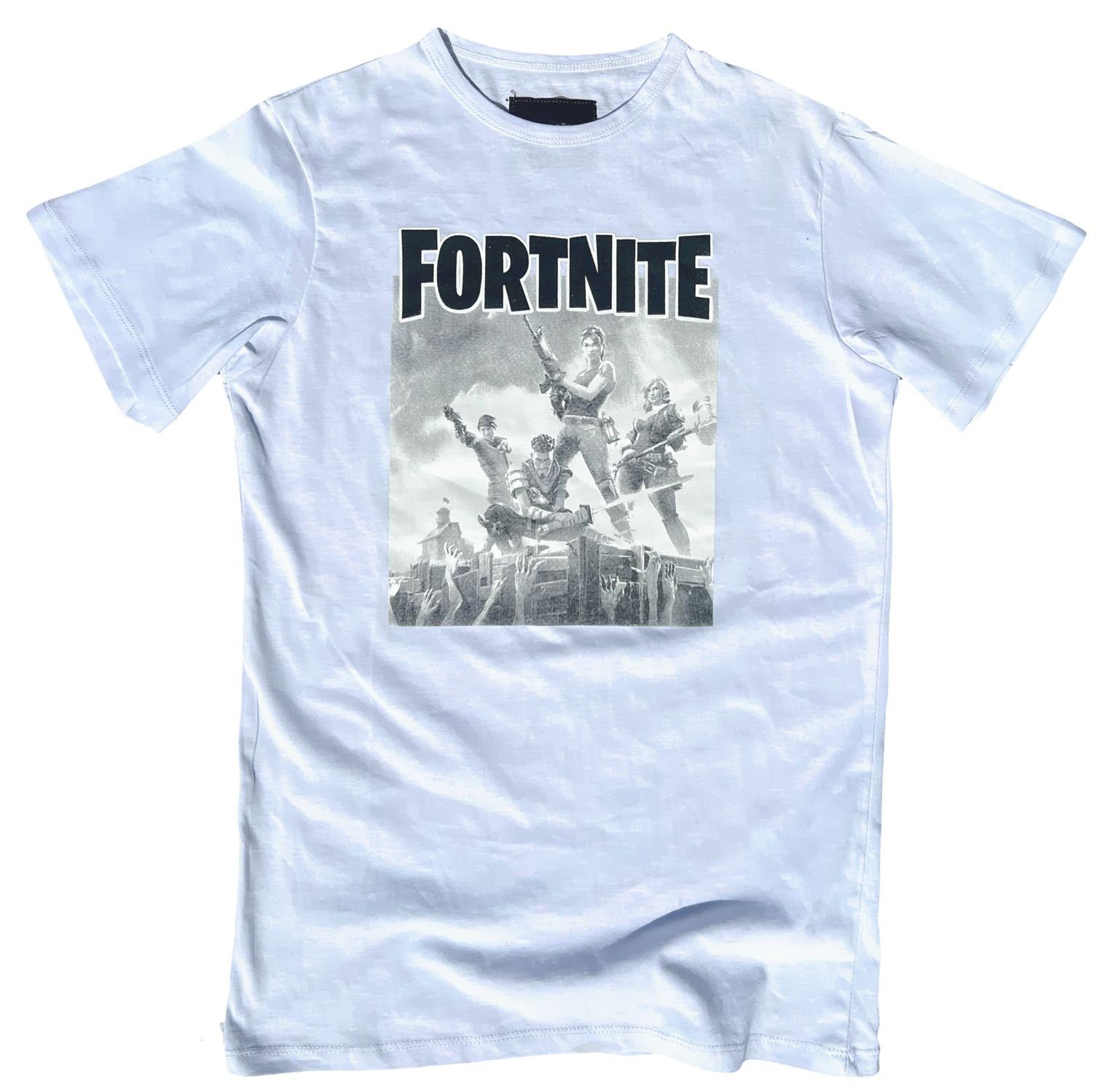 Fortnite Print-Shirt FORTNITE T-Shirt white Jungendliche + Erwachsene Gr.S