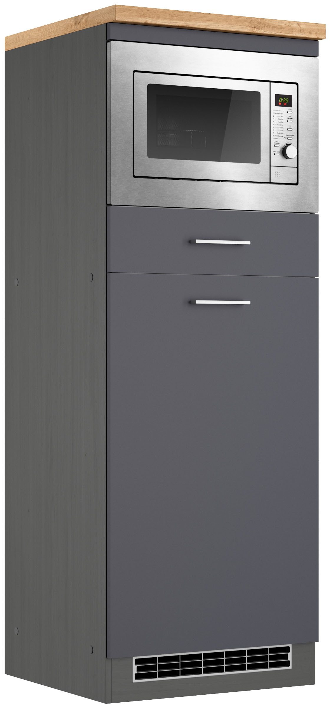 KOCHSTATION Backofen/Kühlumbauschrank KS-Milan Mikrowellen-Kühlschrankumbau 60 cm, matt oder hochglänzend