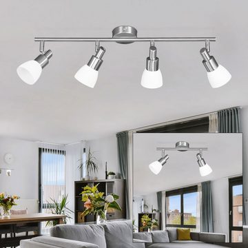 etc-shop LED Deckenleuchte, LED-Leuchtmittel fest verbaut, Warmweiß, Deckenstrahler Spotleiste Wohnzimmer Deckenleuchte