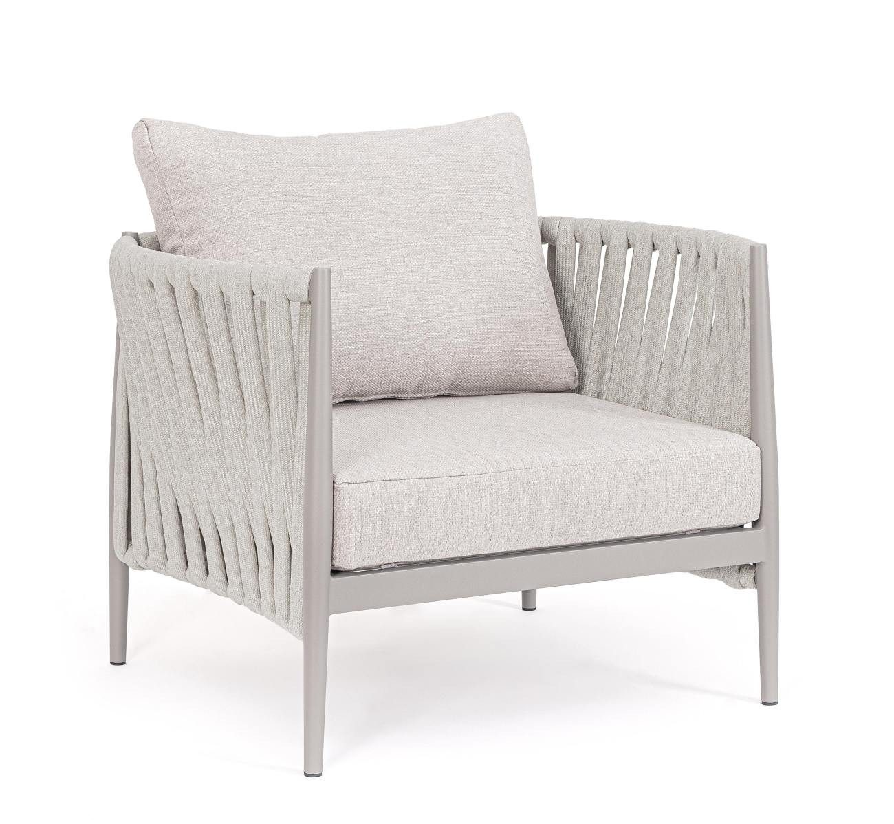 Feeling4Home Gartensessel Jacinta aus Aluminium, Sand