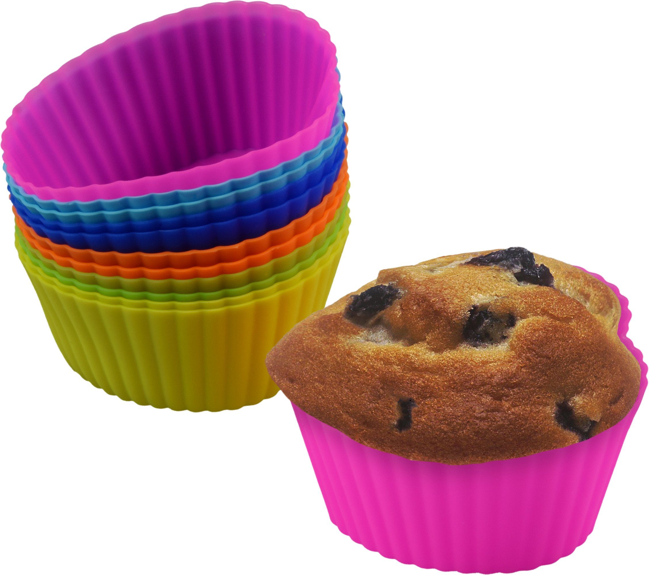 Silikon Cupcake-Förmchen Muffinform PhoneNatic 12x Muffin-Formen Backform