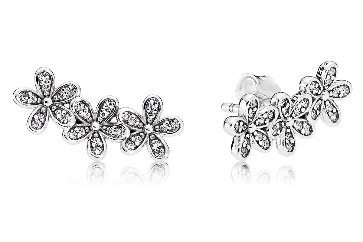 Pandora Paar Ohrstecker Glanzvolle Gänseblümchen günstig online kaufen