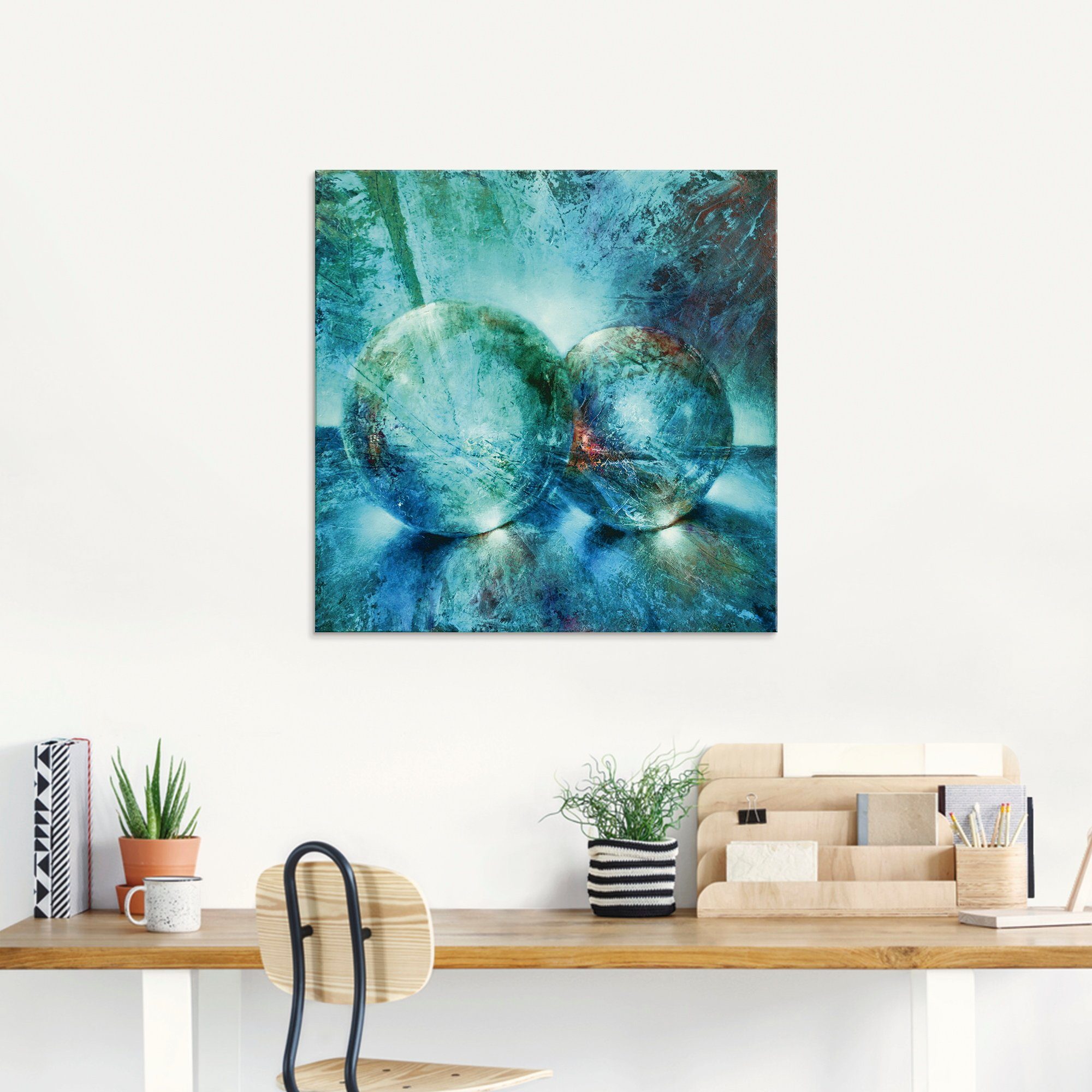 Artland Glasbild Zwei blaue Murmeln_, Muster günstig online kaufen