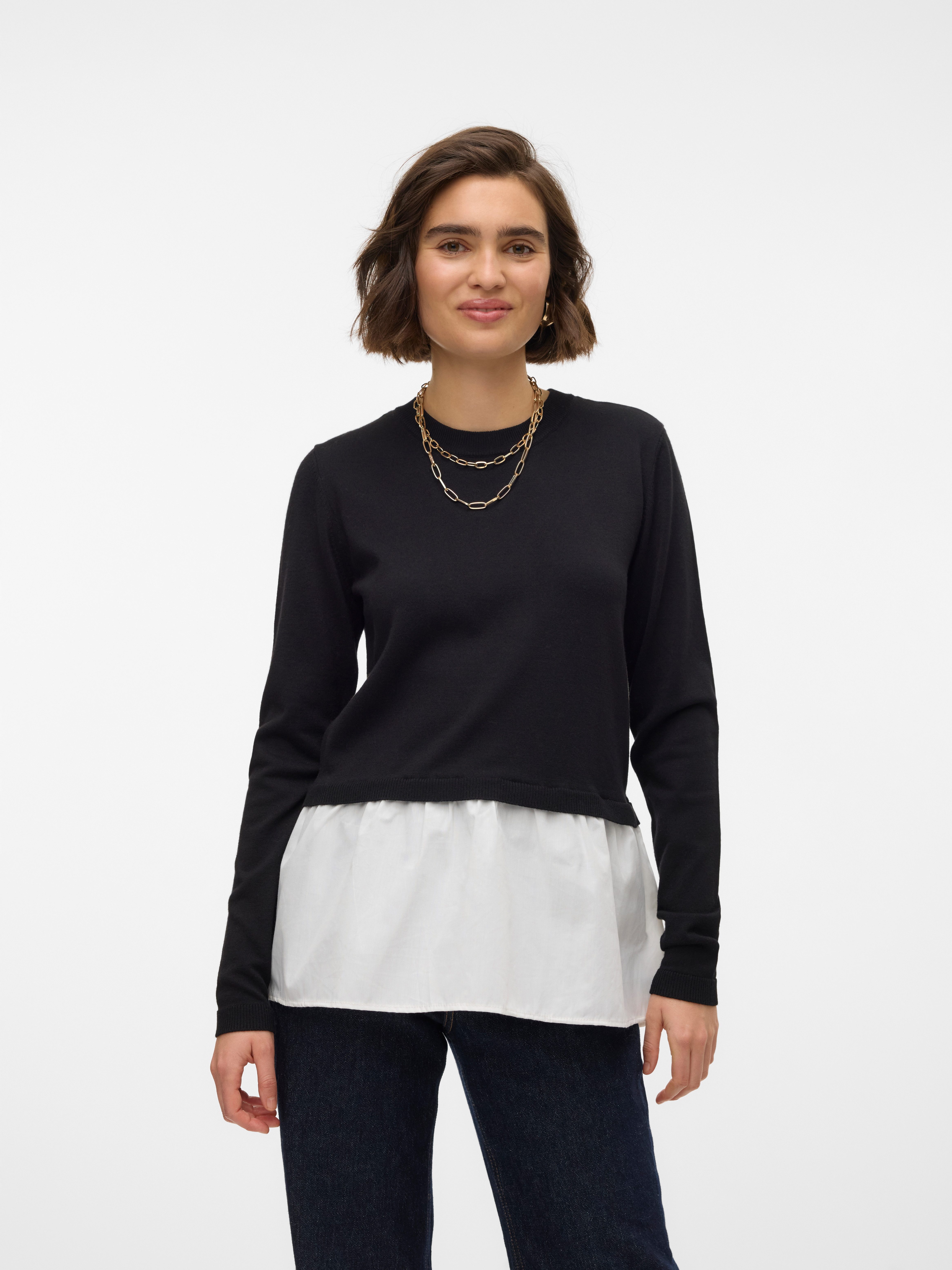 Vero Moda Rundhalspullover VMJOSE LS O-NECK günstig online kaufen