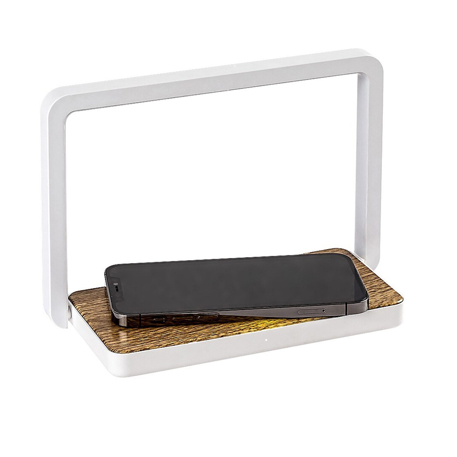 Rabalux LED Nachttischlampe, warmweiß, Buldus Schreibtischlampe QI induktives Ladegerät