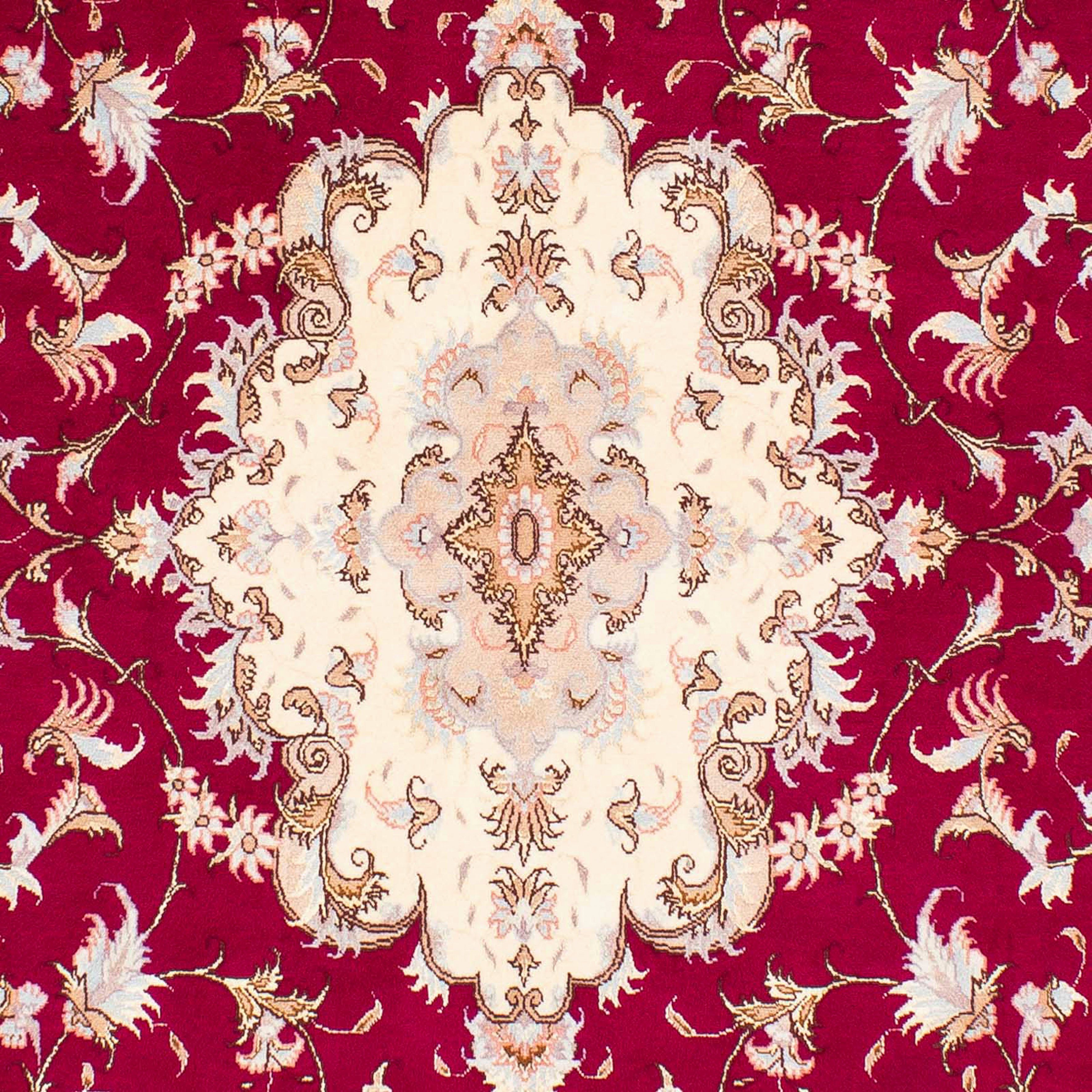 Orientteppich Perser Zertifikat Royal morgenland, - x mm, dunkelrot, mit 165 - 243 Handgeknüpft, - Täbriz Wohnzimmer, Einzelstück Höhe: 7 cm - rechteckig