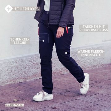 Höhenhorn Funktionshose Trekmaster Damen Wanderhose Softshellhose Gefüttert Snowboardhose