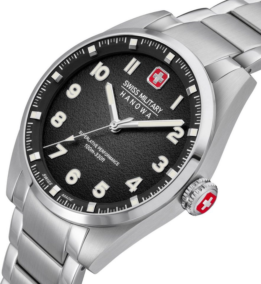 Swiss Military Hanowa Schweizer Uhr GREYHOUND, SMWGG0001503, Gehäuse aus  Edelstahl, Gehäuse-Ø ca. 42 mm