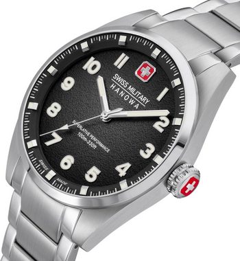 Swiss Military Hanowa Schweizer Uhr GREYHOUND, SMWGG0001503, Quarzuhr, Armbanduhr, Herrenuhr, Swiss Made, Saphirglas