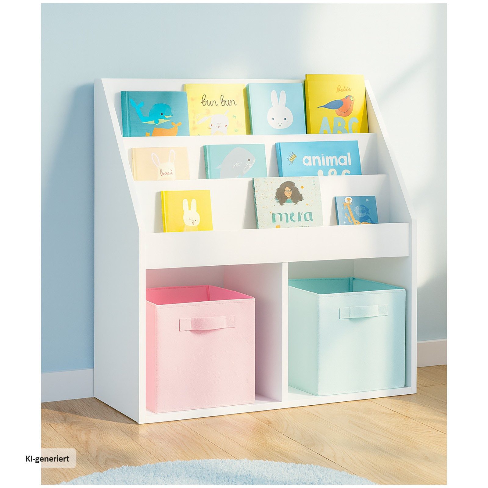 HTI-Living Kinderregal Kinderregal Aufbewahrungsregal mit 5 Fächern, Stück 1-tlg., Organizer für Bücher und Spielzeug