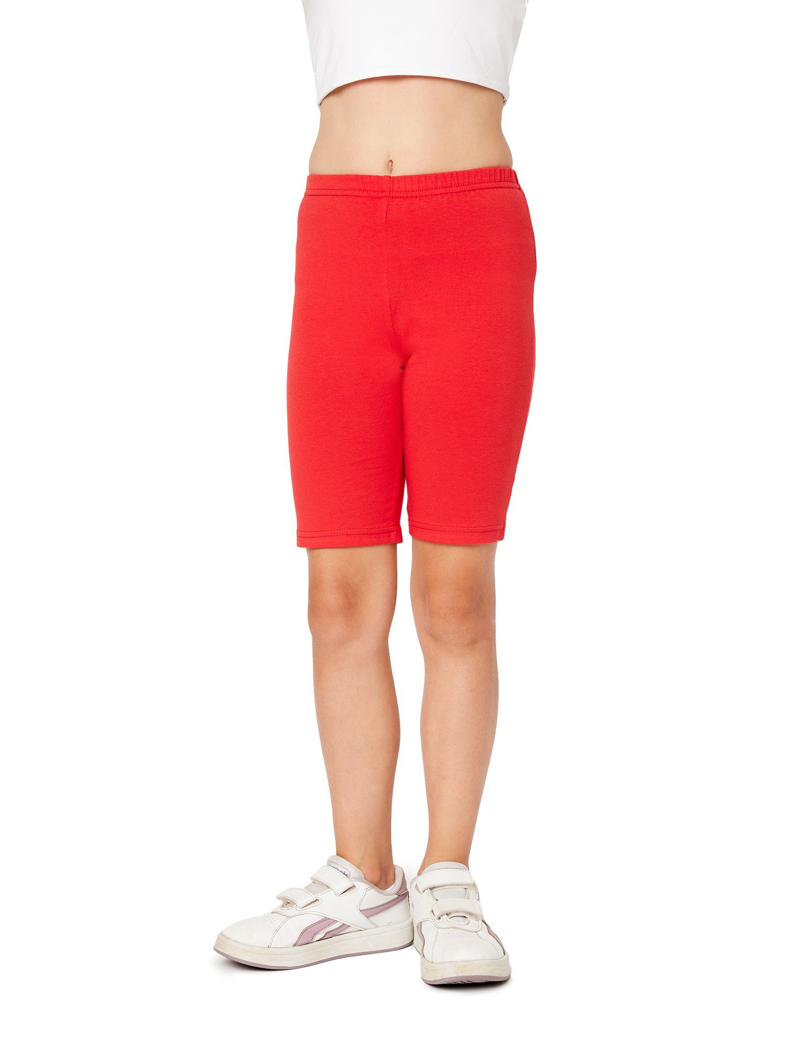 Rot Bund aus Mädchen Bellivalini Baumwolle elastischer BLV50-281 (1-tlg) Leggings Leggings Kurze