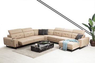 JVmoebel Ecksofa Ecksofa U-Form Sitzmöbel Designer Sitzmöbel Modern Sofa, 6 Teile, Made in Europa