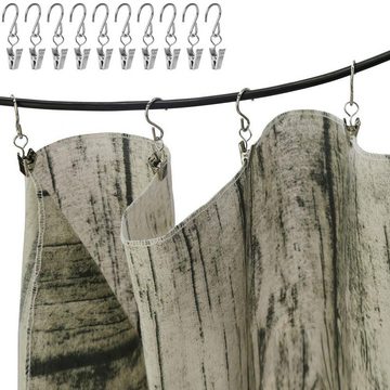 Gardinenring Vorhang Clips mit Haken, Metall, 30 Stück, Lubgitsr, (30-St)
