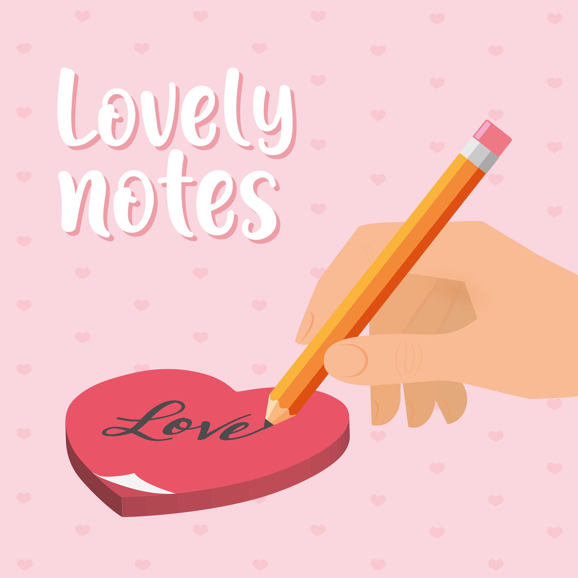 Legami Haftnotizblock Legami Klebenotizen Haftnotizen Lovely Notes Heart Herz