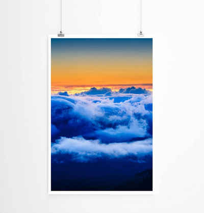 Sinus Art Poster Landschaftsfotografie 60x90cm Poster Sonnenaufgang über Wolkenlandschaft