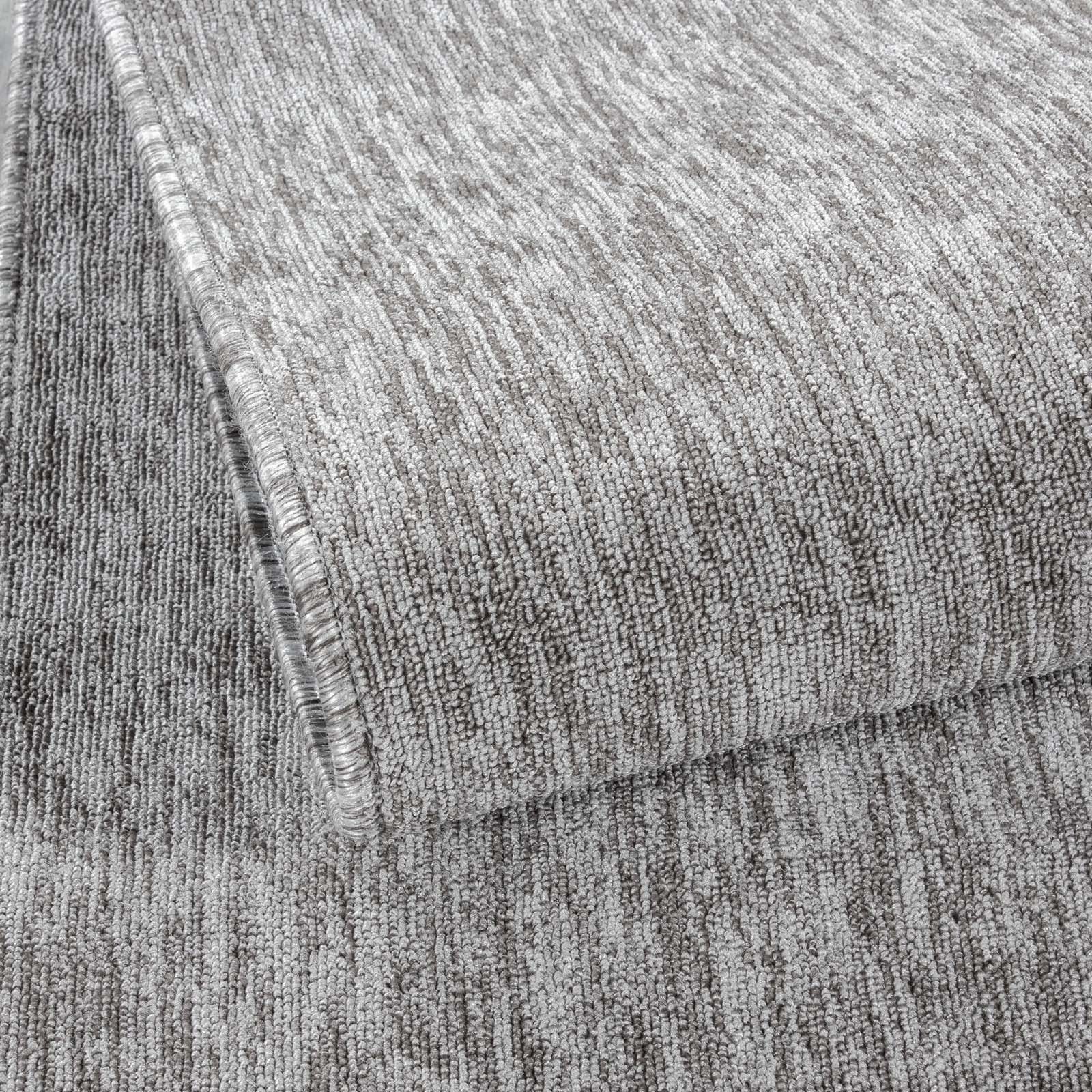 TaraCarpet mm, modern rechteckig, Teppich Teppich robustes Flachgewebe TaraCarpet, Schlafzimmer cm Osaka hellgrau 080x150 Esszimmer einfarbig uni, Wohnzimmer h.grau 7 Höhe: