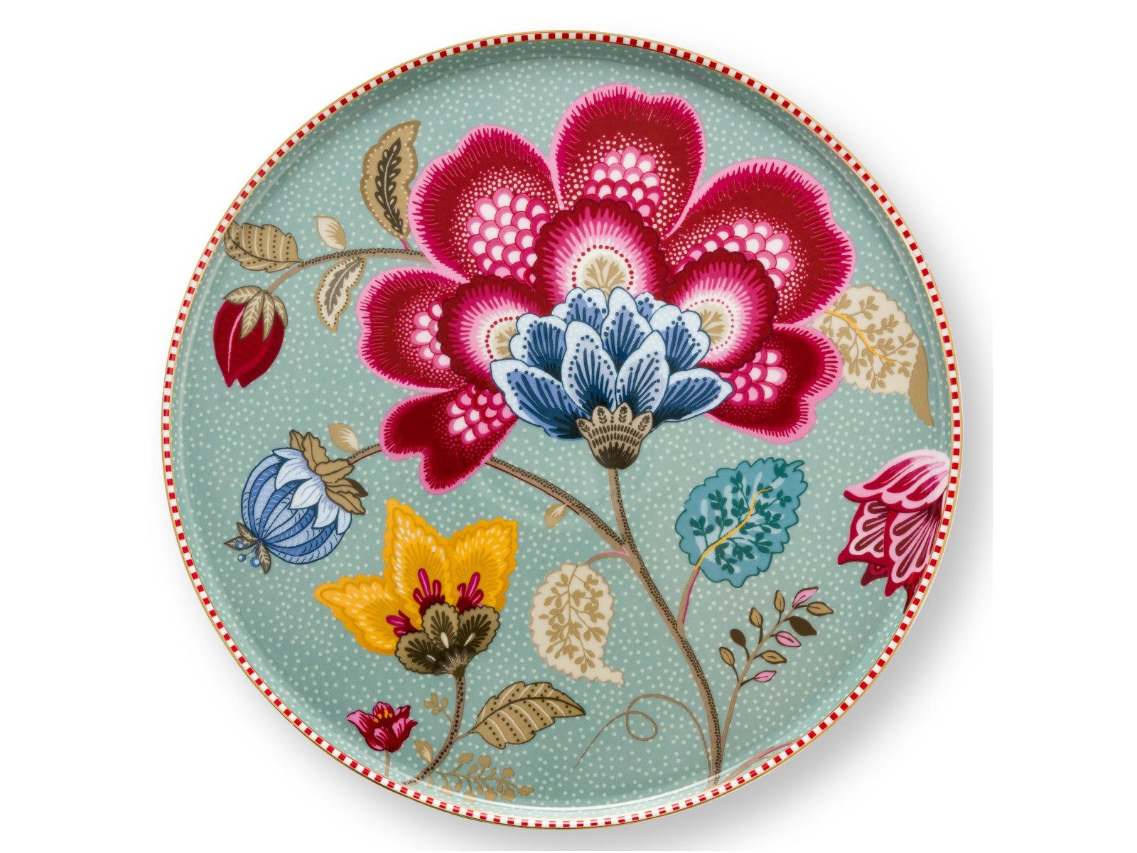PiP Studio Tortenplatte Blooming Tales Fantasy Blue mini Kuchenplatte 21cm, Porzellan, (Platten)