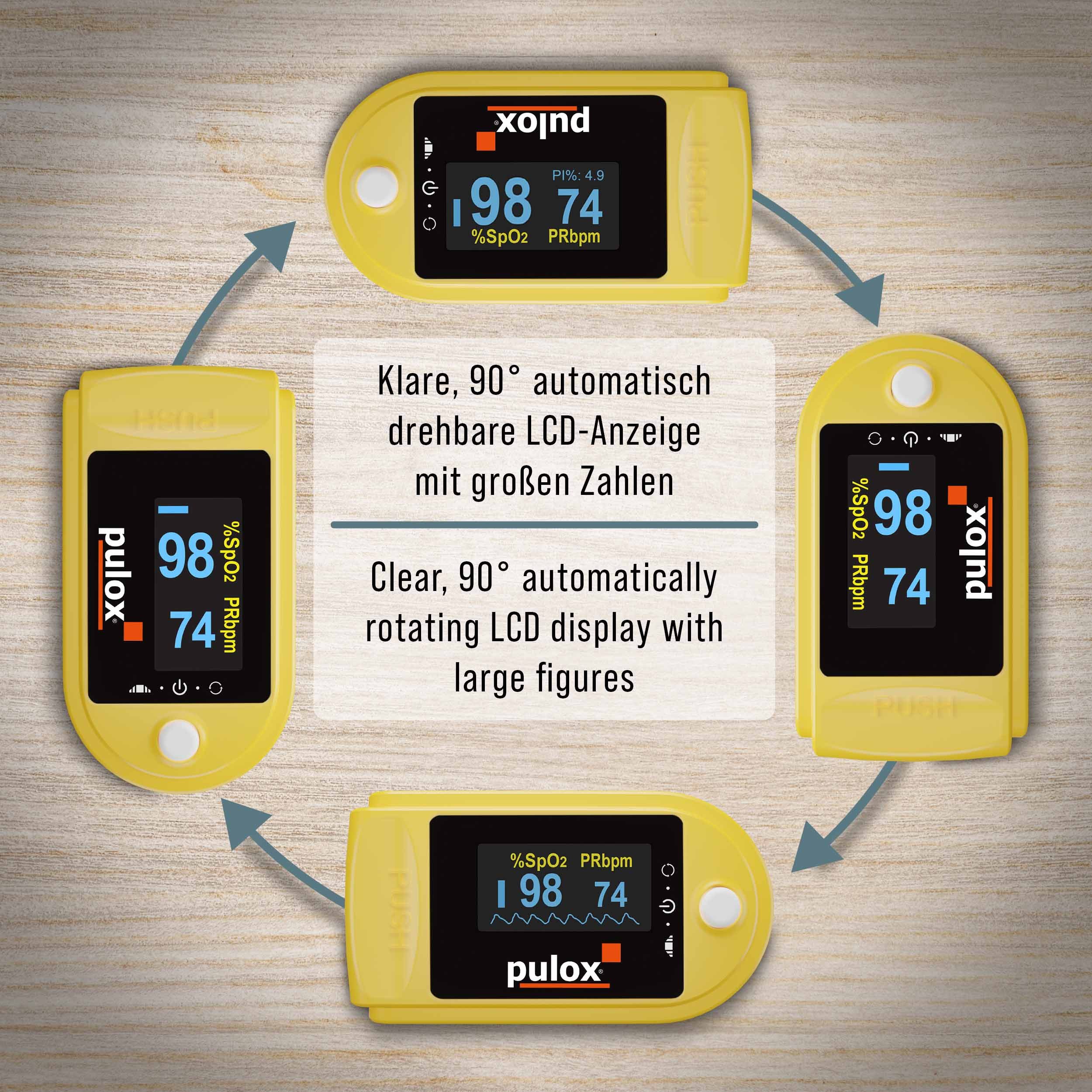 pulox Pulsoximeter PO-200 Solo gelb