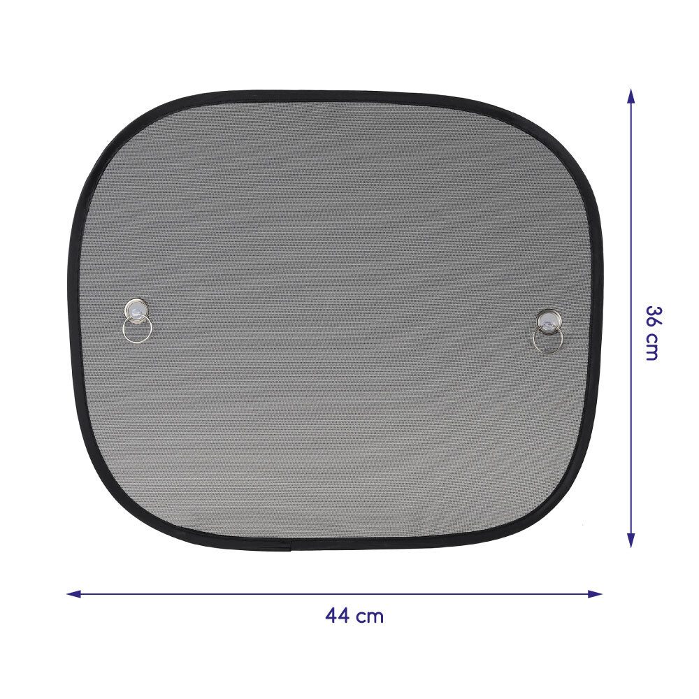 alca Car Sunshade 44x36 cm 2-Pack UV Protection Suction Cup Attachment, 36 x 0.5 cm, (2-Pack)