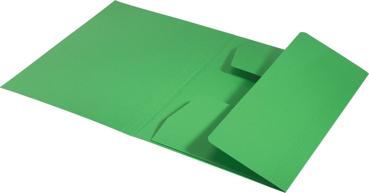 LEITZ Fächermappe Jurismappe Recycle A4 Karton grün Packung mit 10 Stück
