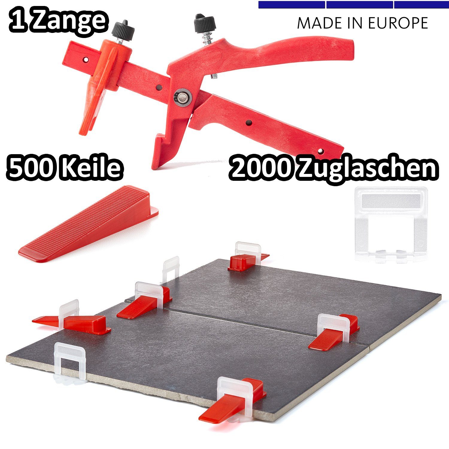 BigDean Verlegeset 2mm Fliesen Nivelliersystem 2000 günstig online kaufen