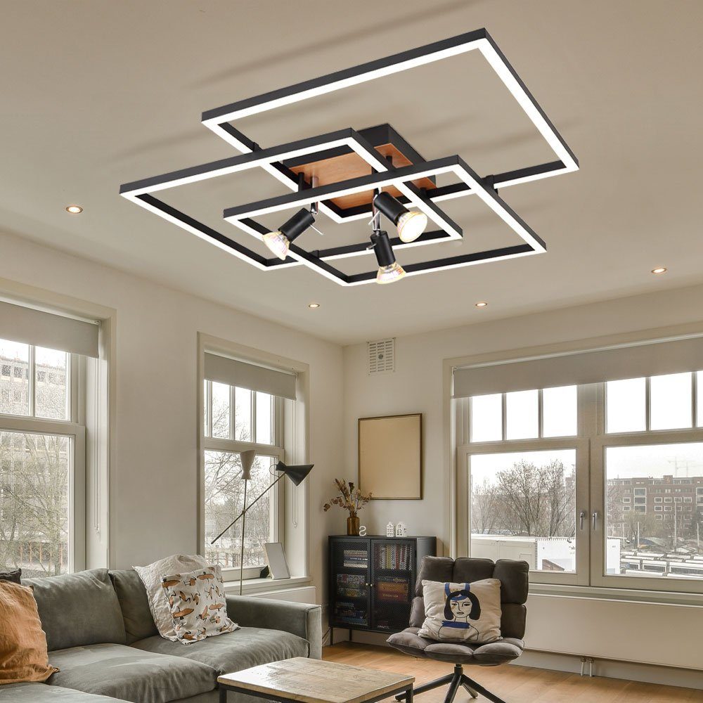 Wohnzimmerlampe mit Holzoptik